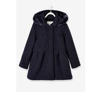 VERTBAUDET Manteau à capuche en drap de laine fille Marine grisé 6A