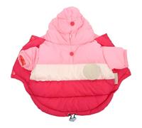 Manteau à Capuche pour Chien en Coton, Veste Matelassée | Boutons Ventre, Ouverture pour Laisse, Taille 12, Coupe Ajustable, pour Petits Chiens