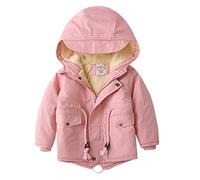 Manteau à Capuche pour Filles Hiver Chaude Enfants Polaire Doudoune Léger Blousons Oreilles Veste 3D Manche Longues Chaude Vêtement Enfant Doudoune Parka Outwear