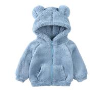 Manteau à Capuche pour Filles Hiver Enfants Doudoune Léger Blousons Oreilles Veste 3D Manche Longues Chaude Vêtement Enfant Doudoune Parka Outwear