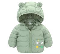 Manteau à Capuche pour Filles Hiver Enfants Doudoune Léger Blousons Oreilles Veste 3D Manche Longues D'hiver Manteau à Capuche Pour Enfants