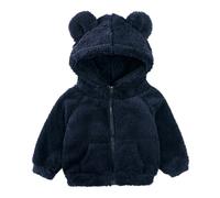 Manteau à Capuche pour Filles Hiver Enfants Doudoune Léger Blousons Oreilles Veste 3D Manche Longues Chaude Vêtement Enfant Doudoune Parka Outwear