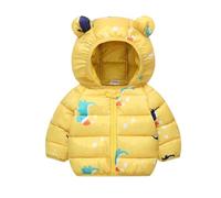 Manteau à Capuche pour Filles Hiver Enfants Doudoune Léger Blousons Oreilles Veste 3D Manche Longues Chaude Vêtement Enfant Doudoune