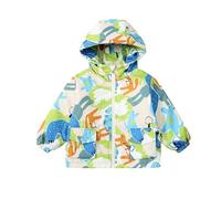 Manteau à capuche pour garçons et filles - Veste d'extérieur légère avec capuche - Camouflage - Vêtement pour enfants - Veste de randonnée longue - Coupe-vent - Veste de transition