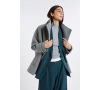 Manteau à col cheminée avec laine - A Greg - M - Gris Pale - Femme - Etam