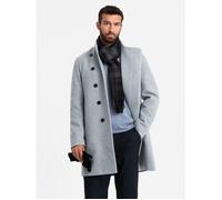 Manteau à col haut et fermeture asymétrique - Ombre - Pour Homme - Gris S