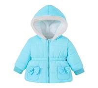 Manteau Ado Fille,Doudoune légère pour Filles - Manteau d'hiver Tendance et épais avec Capuche et Fermeture éclair idéal pour Un Usage Quotidien et décontracté (Sky Blue, 6-9 Months)