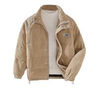 Manteau Ample et Manteau matelassé imprimé Bleu et Blanc pour Femme Automne et Hiver Veste en Jean Personnalisée pour Homme