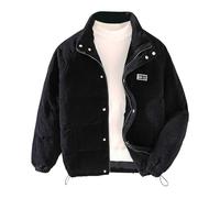 Manteau Ample et Manteau matelassé imprimé Bleu et Blanc pour Femme Automne et Hiver Veste en Jean Personnalisée pour Homme