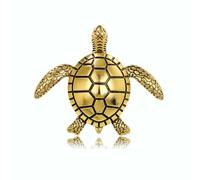 Manteau animal minimaliste européen et américain pull vêtements accessoires tortue broche poitrine fleur, Pierre Verre Pierre Émail Verre, Zircone cubique Agate Obsidienne
