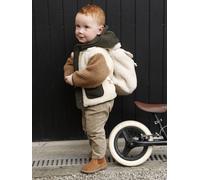 Manteau bébé en sherpa à capuche sable 6M(67CM)