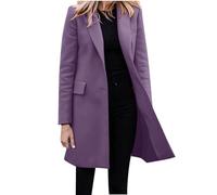 Manteau blazer pour femme - Veste longue transition - Veste de costume classique - Manteau de transition - Manteau d'affaires - Long blazer à revers - Coupe-vent - Grandes tailles - Business Bureau