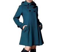Manteau caban chaud croisé pour femme, idéal pour l'automne et l'hiver. Ce trench coat élégant et décontracté est doté d'une capuche.