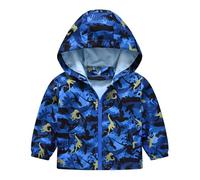 Manteau Capuche Vest Garçon Bébé Enfant Coupe-Vent Blouson Motif Animal Zipper Poche Veste Pull-Over Longue Manche Manteaux Mignon Outwear Printemps Automne Coupe-Vent 1-13 ans Pas Cher