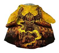 Manteau Capuche Viking Odin Valhalla pour Hommes, Manteau Faux Cachemire Hiver Chaud Impression 3D Veste Unisexe Décontractée.,Odin,3XL