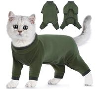 Manteau Chat, Sweat Vêtements Onesie Pulls Hiver Doux Combinaison de Récupération Vestes Polaire Chaud à Quatre Pattes (Armée Verte, XL)