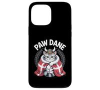Manteau Chat Viking Danois en Fourrure - Paw Dane Nordic Heritage Coque pour iPhone 13 Pro Max