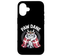 Manteau Chat Viking Danois en Fourrure - Paw Dane Nordic Heritage Coque pour iPhone 16