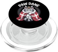 Manteau Chat Viking Danois en Fourrure - Paw Dane Nordic Heritage PopSockets PopGrip pour MagSafe