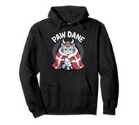 Manteau Chat Viking Danois en Fourrure - Paw Dane Nordic Heritage Sweat à Capuche