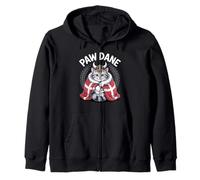 Manteau Chat Viking Danois en Fourrure - Paw Dane Nordic Heritage Sweat à Capuche