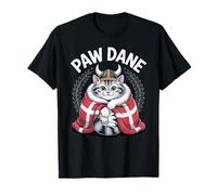 Manteau Chat Viking Danois en Fourrure - Paw Dane Nordic Heritage T-Shirt