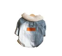 Manteau chaud à capuche pour chien de petite et moyenne taille avec hock, bleu clair, taille XL, 5 à 5,9 kg