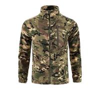 Manteau chaud en peluche pour homme - Veste polaire pour l'automne et l'hiver - Cardigan double face en polaire pour l'extérieur, la randonnée, le travail, la marche - Tenue chaude, CE1, XXL