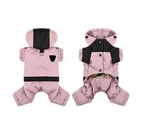 Manteau chaud pour chien avec capuche, imperméable et coupe-vent, combinaison de neige d'hiver intégrale pour chien, veste réglable pour temps froid avec capuche doublée en peluche et harnais intégré