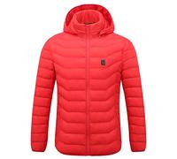 Manteau Chauffant Électrique USB, 3 Niveaux de Température avec 5 Zones de Chauffé, Lavable Manteau De Veste Vêtements Chauffants pour La Chasse en Plein Air, Ski