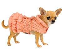 Manteau Chien - Esther Saumon - A:20cm B:26-28cm C:34-38cm - Polyester - Lavable à 30°C - Fleece Douce - Nœud décoratif - Flamingo