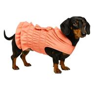 Manteau Chien - Esther Saumon - A:30cm B:30-34cm C:46-52cm - Polyester - Lavable à 30°C - Fleece Douce - Nœud décoratif - Flamingo