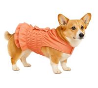 Manteau Chien - Esther Saumon - A:35cm B:34-38cm C:50-54cm - Polyester - Lavable à 30°C - Fleece Douce - Nœud décoratif - Flamingo