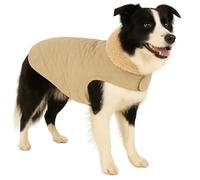 Manteau Chien - Flamingo Bonnie Beige - A:50cm B:38-40cm C:62-68cm - Polyester - déperlant - intérieur en Peluche Douce - Fermeture de Bande autoagrippante