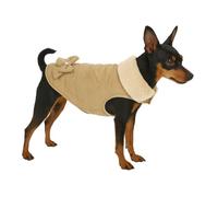 Flamingo Manteau pour Chiens Guzzi Beige - Taille 20cm (A: 20 cm, B: 26-28 cm, C: 34-38 cm) - Idéal pour Chihuahua, Pinscher Nain, Bichon Maltais, Papillon et Poméranien