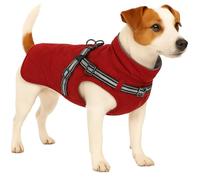 Flamingo - Manteau d’Hiver pour Chien Duker Rouge - Taille A:35cm B:36cm C:52cm - Imperméable et Chaud - Idéal pour Teckel, Shih Tzu, Bichon Frisé et Coton de Tuléar