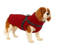 Flamingo - Manteau d’Hiver pour Chien Duker Rouge - Taille A:40cm B:38cm C:55cm - Imperméable et Chaud - Idéal pour Beagle, Cocker Spaniel, Border Terrier et Shih Tzu
