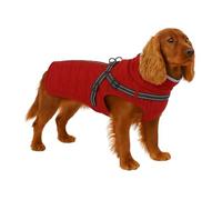 Flamingo - Manteau d’Hiver pour Chien Duker Rouge - Taille A:45cm B:40cm C:60cm - Imperméable et Chaud - Idéal pour Beagle, Cocker Spaniel, Berger des Shetland et Border Collie