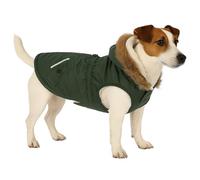 Manteau Chien - Hiver - Flamingo Kimo Vert - A:35cm B:34-40cm C:52-58cm - Polyester - Capuche - Bandes réfléchissantes - intérieur Polaire