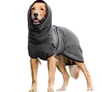 Manteau Chien Hiver Grande Taille Labrador Berger Grand Chien Vêtements Col Roulé/Capuche Chemise Pull Doublure en Polaire Chaude et Bandes réglables Extensible pour Animal De Compagnie F