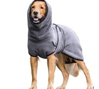 Manteau Chien Hiver Grande Taille Labrador Berger Grand Chien Vêtements Col Roulé/Capuche Chemise Pull Doublure en Polaire Chaude et Bandes réglables Extensible pour Animal De Compagnie F