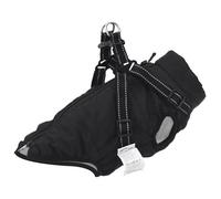 Manteau chien imperméable VIDAXL L28 avec harnais intégré - noir