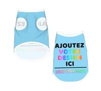 Manteau Chien Personnalisé Pyjama Chien Personnalisée Concevez Votre Propre Logo Photo Texte Vetement Chiens Personnalisable idee Cadeau Noel Halloween pour Petits Chiens, Chiens Moyens, Chats