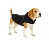 Manteau Chien - Sergio Noir - A:40cm B:34-40cm C:54-60cm - Similicuir - Lavable à 30°C - Imperméable - Flamingo