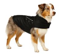 Manteau Chien - Sergio Noir - A:55cm B:40-48cm C:68-74cm - Similicuir - Lavable à 30°C - Imperméable - Flamingo