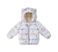 Manteau Court en Duvet imprimé Dessin animé pour Filles Chaleur et Isolation optimales pour l'hiver Convient aux Tout-Petits et Enfants léger et Coupe-Vent Version incontournable (Grey, 3-4 Years)