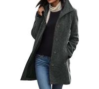Manteau Court Laine Femme Manteau Cape, Poncho Hiver Chaud ÉLéGant Col Roulé Cape Fausse Fourrure Cardigan Manche Chauve Souris ChâLe Enveloppant Haut Top Hiver MéLangé Couleur Unie