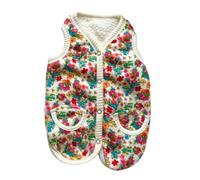 Manteau d ' Hiver à de Fleurs pour Petits Chiens et Chats, Doublure Polaire Chaude, Costume à 2 Jambes, Vestes Chaudes pour Chien par Temps Froid, Gilet d ' Hiver