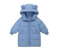 Manteau de bébé Filles d'hiver Veste ourson cartoon avec fermeture éclair coupe-vent et en polaire avec poches Paquetable et Résistante à L’Eau Bébé Ski Doudoune à Capuche Chaud