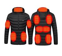 Manteau de Chauffage électrique Léger USB Corps électrique Chaussier Mentiers Femmes Femmes Extérieures Sports Noirs (EU: XL)